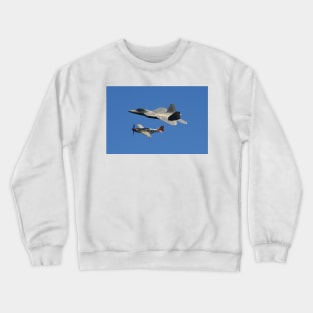 P-51 Mustang + F-22 Raptor Heritage Flight Crewneck Sweatshirt